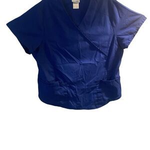Pre Owned Women’s Scrubstar Scrub Scrubs Top in Casual Blue XL Get Comfort Style